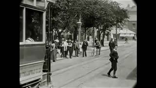 1903 - Tour along the new electric tram in Lytham, England