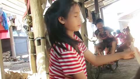 Vietnamese beautiful girl,Rural life in Vietnam