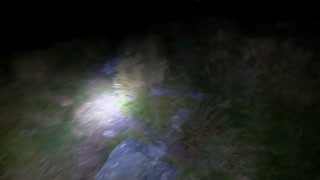 Walking down from Ripon Tor. Night hiking. Dartmoor