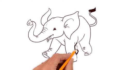 Drawing and Coloring for Kids - How to Draw Elephant