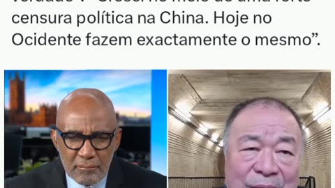 O artista dissidente chinês Ai Weiwei diz que hoje em dia "não se pode falar sobre a verdade"