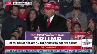 President Trump roasts Crooked Joe Biden over the border invasion