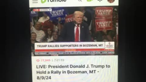 Live president Donald j trump rally in Bozeman Montana 8/9/24 time 12:14 am