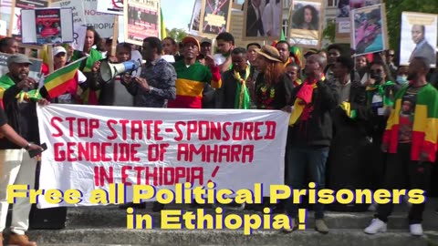 Demonstration of Ethiopians infront of European Union in Belgium.