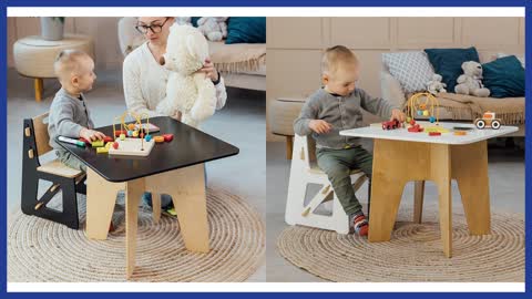 kids play table, plywood toddler activity table for baby in 2022