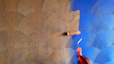 WAll painting texture ideas , easy home made instruments for paints