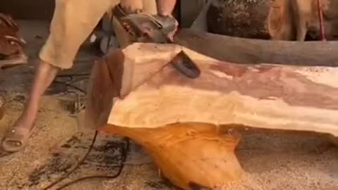 wood carving - amazing techniques making fast a Tiger