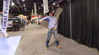 Dalton Morris, trick roper specialist in action.