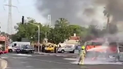 Terrorists Attack Tel Aviv Explosion Bus