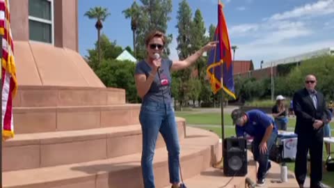 AZ Gubernatorial Candidate Kari Lake Speaks At ASU Mask Protest - Tells ASU President To SHOVE IT