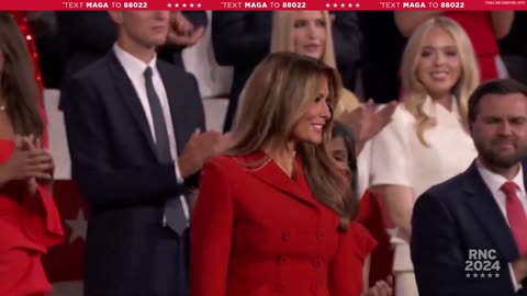 JUST IN: Melania Trump enters the RNC just moments before PDJT's speech
