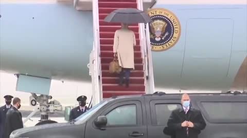 Joe Biden Nearly Misses a Step While Boarding Air Force One