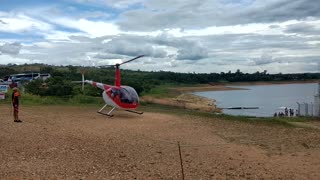 Helicopter Crashes into Lake