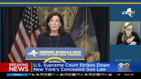 NY Gov. Hochul: "Insanity of Gun Culture Has Possessed Everyone Up to the Supreme Court"