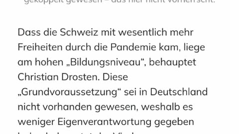 Drosten meint – die Deutschen haben ein schlechtes Bildungsniveau bei Corona