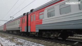 Russian ED4M Electric Multiple Unit Passenger Train Passing | #railway #railfans #rail #russia