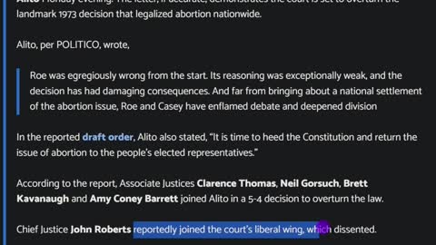 John Roberts Voted to KEEP Roe v Wade