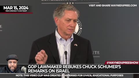 GOP Lawmaker Rebukes Chuck Schumer's Remarks on Israel