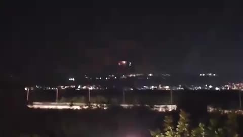 Barrage of rockets launched towards Israel, footage capturing the interceptions in action