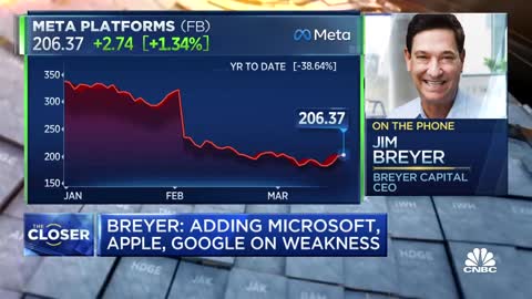 Breyer Capital CEO Jim Breyer says he's added to Microsoft, Apple and Google pos