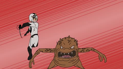 Animation - One Punch Man (Crescent Eyebroll kills a monster)