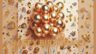 HAPPY BIRTHDAY SONG! Happy Birthday Song! Gold Birthday! Gold Balloons! Golden Birthday!