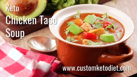 Keto Chicken Taco Soup - Keto Diet