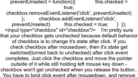 How can I check the checkbox with mousedown event