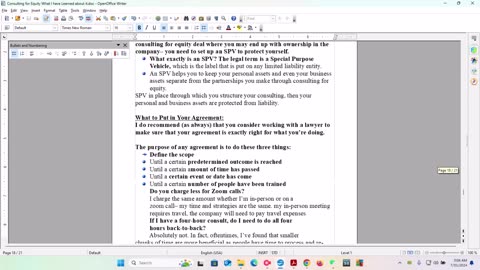 Consulting for Equity- Chapter 8: Agreements, Contracts & All of the Fine Print