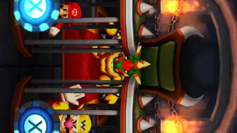 Mario party the top100-cage-in cookin yoshi,mario'wario'Rosalina VS bowser