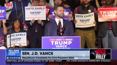 JD Vance concludes address by inviting Democrats to join the winning party