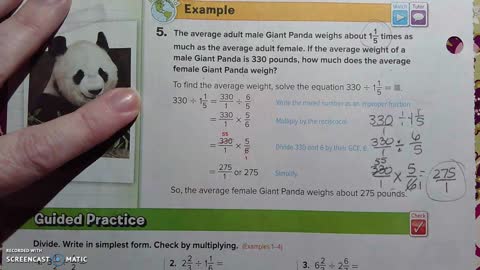 Gr 6 - Ch 4 - Lesson 8 - Divide Mixed Numbers