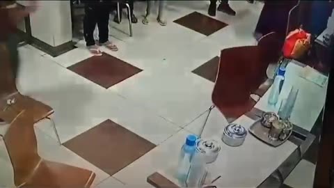 CCTV footage of the incident in the market