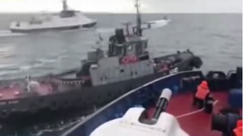 Russian Border Guard Ship Rams Ukrainian Navel Vessel