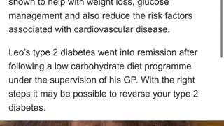 UK Can Cure Type 2 Diabetes With Diet Remission
