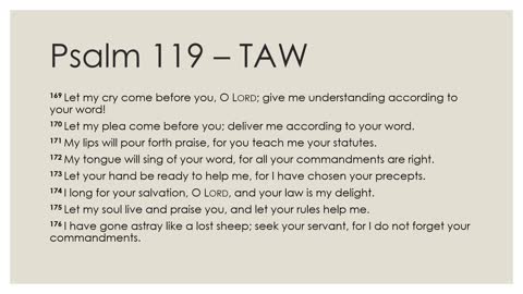 Psalm 119:161-176 Devotion