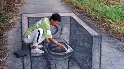 Amazing road painting :
