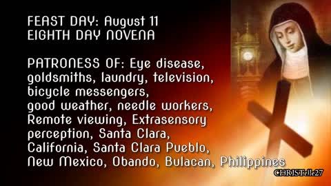 ST. CLARE NOVENA : Day 8 | Patron of Eye Disease, Television, etc.