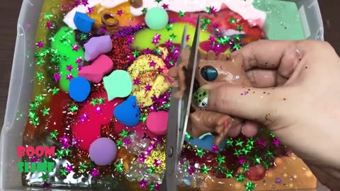 Mixing Store Bought Slime Into Clear Slime, Most Satisfying Slime