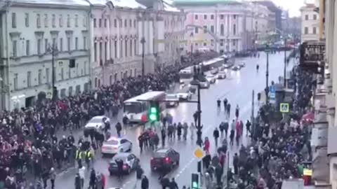 🚨Huge protest break out through out Russia