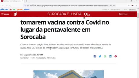 Bebês são internados após tomarem vacina contra Covid no lugar da pentavalente em Sorocaba