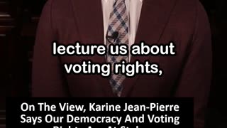 On The View Karine Jean-Pierre Says Democracy and Voting Rights Are at Stake