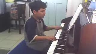 Pre-teen Nico practicing piano (Part 2)