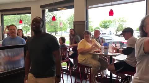 Nashville acapella group, Chick-fil-A employees sing-a-long