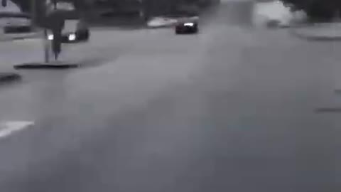 A huge bomb while driving in Kharkiv,ukraine