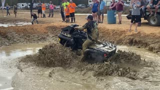 Big Outlander Goes Airborne from Mud Puddle