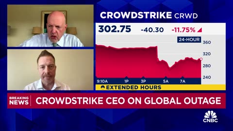 CrowdStrike CEO on global outage: Goal now is to make sure every customer is back up and running