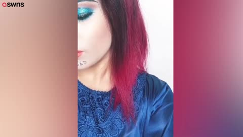 Make-up artist writes "hurtful" words on her face