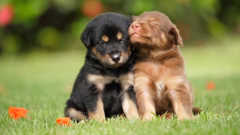 brown and black child dogs