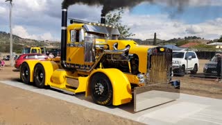 Shiny Truck Doing Burnouts for Drought Relief